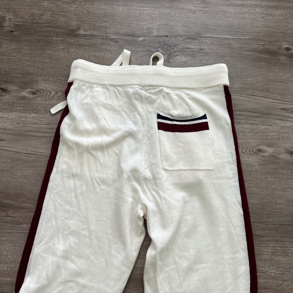 Faherty Sconset Jogger‎ Womens Small Ivory Stripe Cashmere Blend NWT - Picture 13 of 16